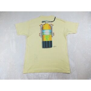 VINTAGE Signal Shirt Mens Extra Large Yellow Scub Tank Single Stitch Cotton USA*